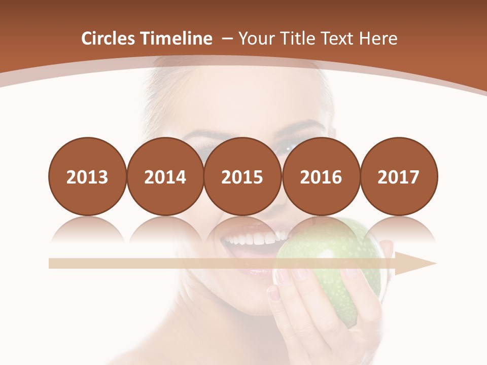 Makeup Pretty Caucasian PowerPoint Template