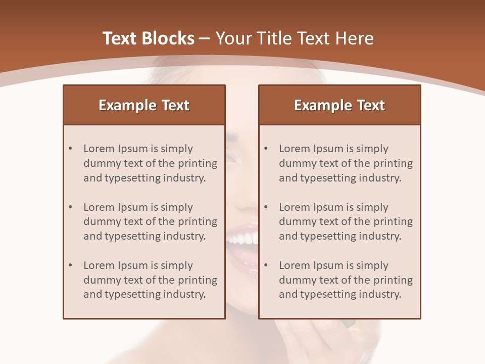 Makeup Pretty Caucasian PowerPoint Template