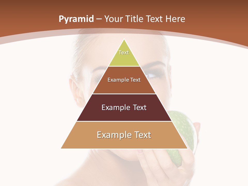 Makeup Pretty Caucasian PowerPoint Template