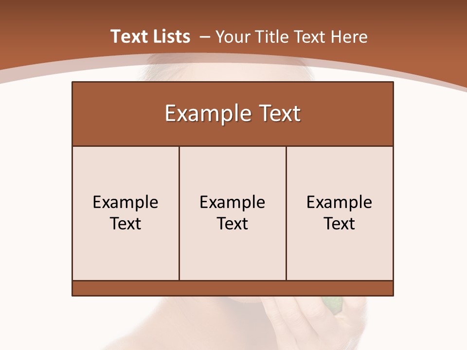 Makeup Pretty Caucasian PowerPoint Template