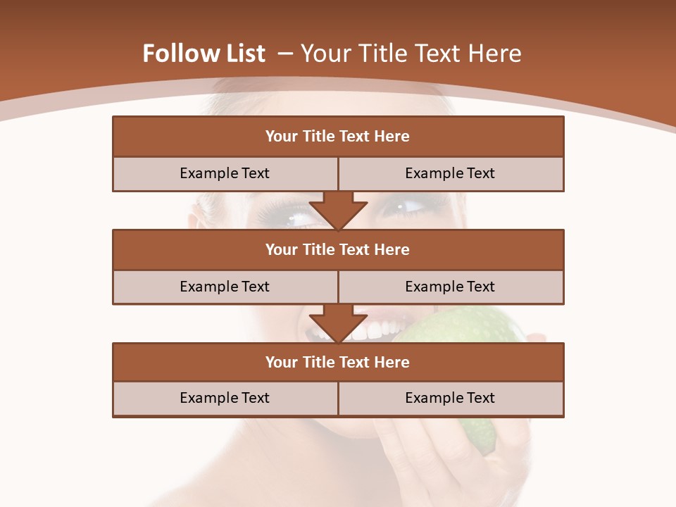 Makeup Pretty Caucasian PowerPoint Template