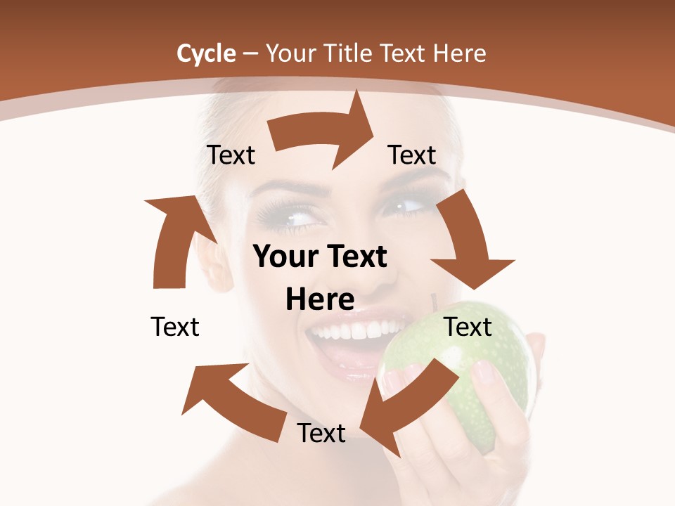 Makeup Pretty Caucasian PowerPoint Template