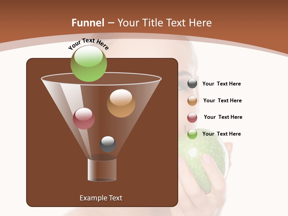 Makeup Pretty Caucasian PowerPoint Template