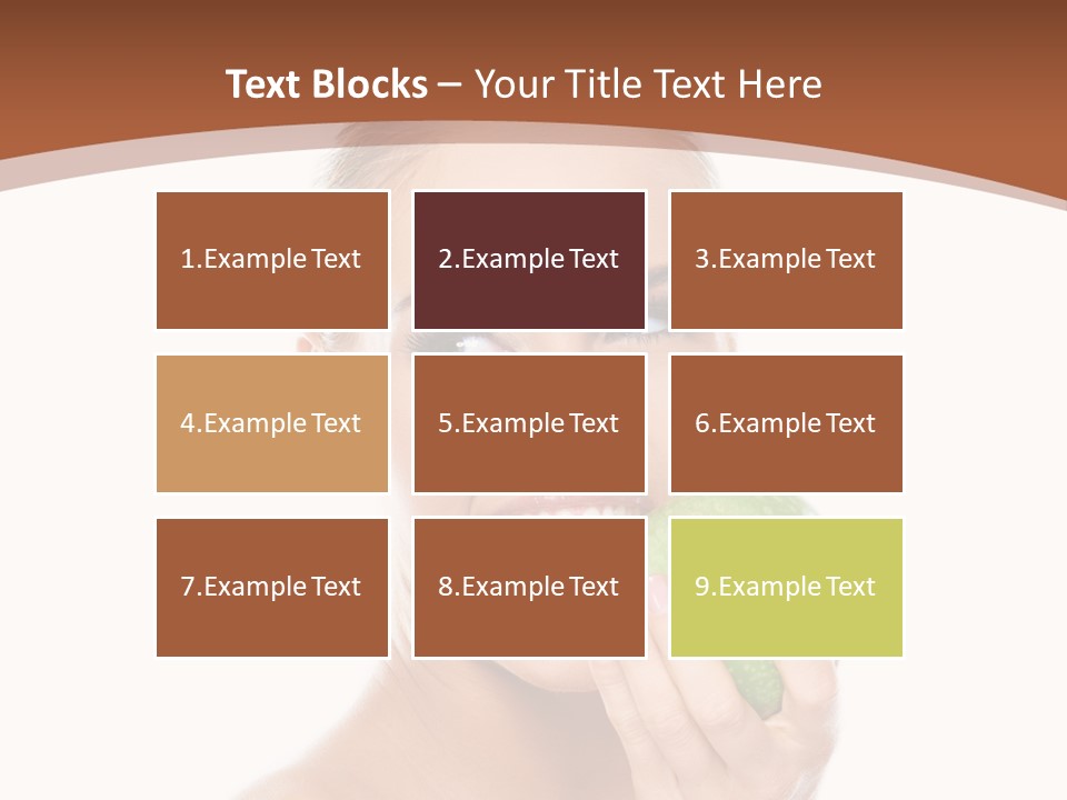 Makeup Pretty Caucasian PowerPoint Template