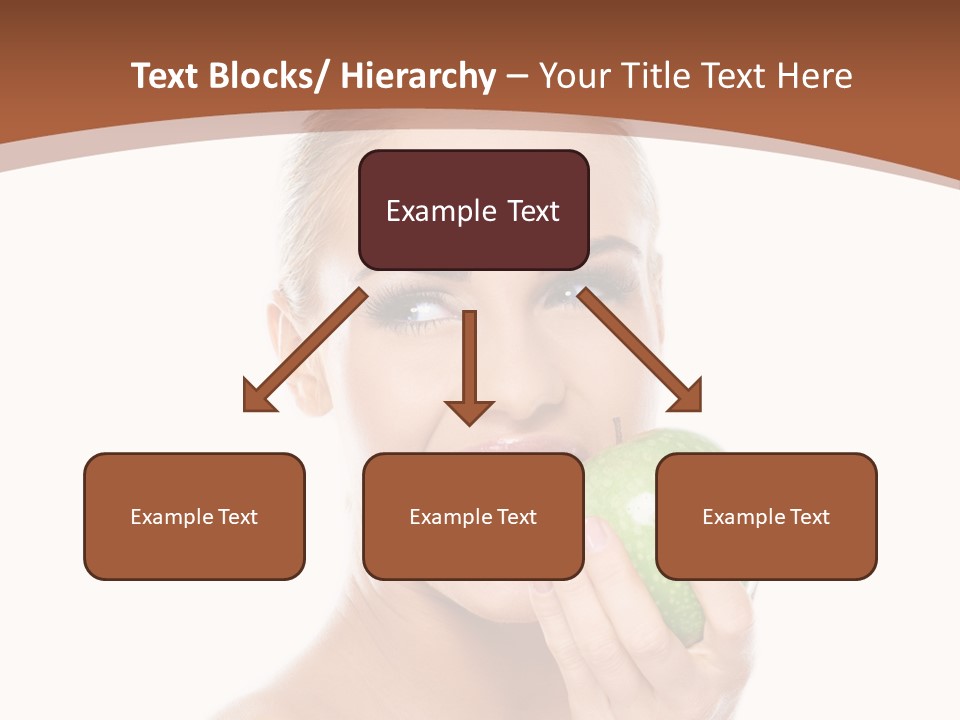 Makeup Pretty Caucasian PowerPoint Template