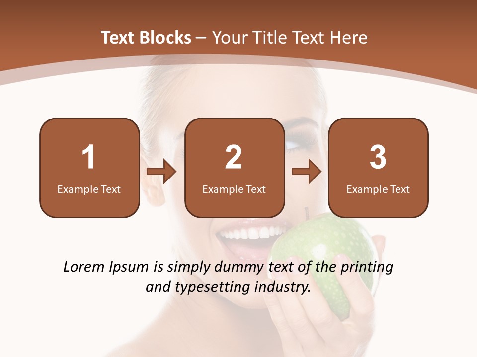 Makeup Pretty Caucasian PowerPoint Template