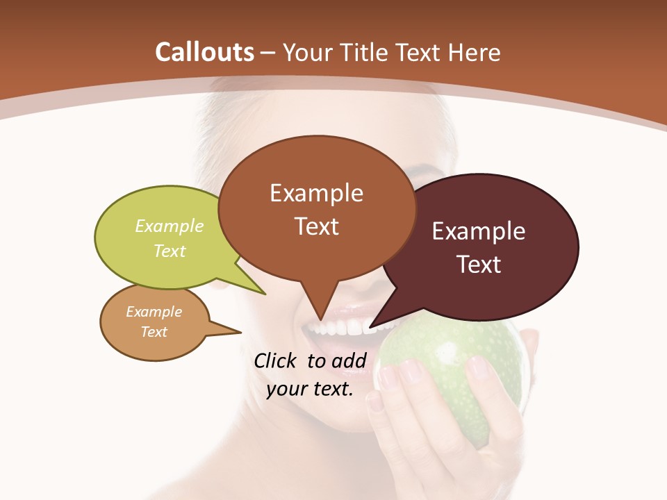 Makeup Pretty Caucasian PowerPoint Template