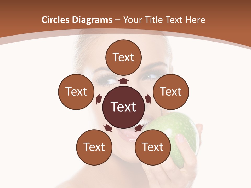 Makeup Pretty Caucasian PowerPoint Template