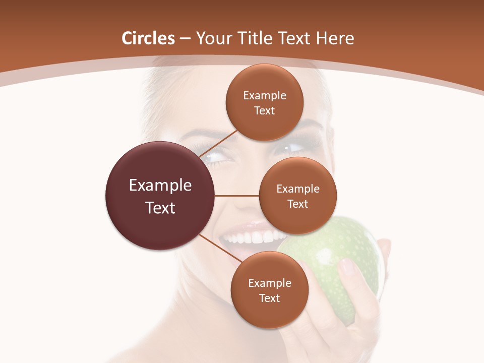 Makeup Pretty Caucasian PowerPoint Template