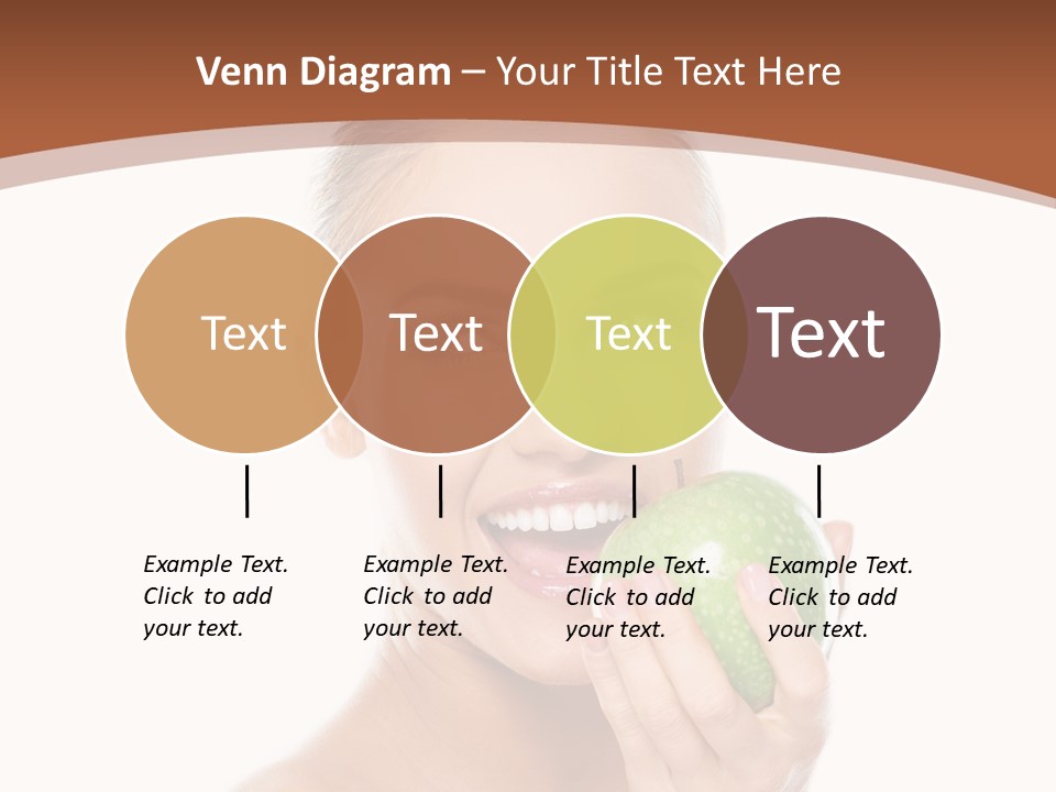 Makeup Pretty Caucasian PowerPoint Template