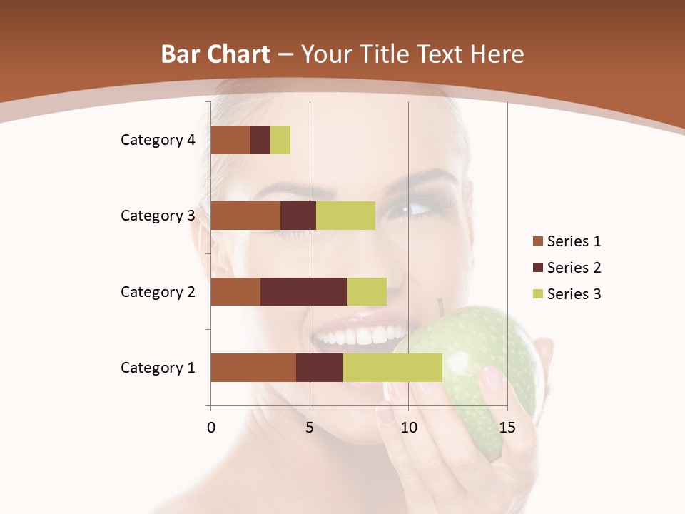 Makeup Pretty Caucasian PowerPoint Template