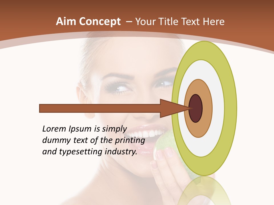 Makeup Pretty Caucasian PowerPoint Template