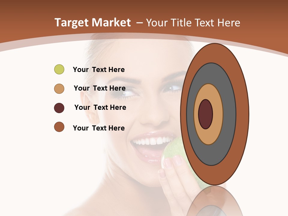 Makeup Pretty Caucasian PowerPoint Template
