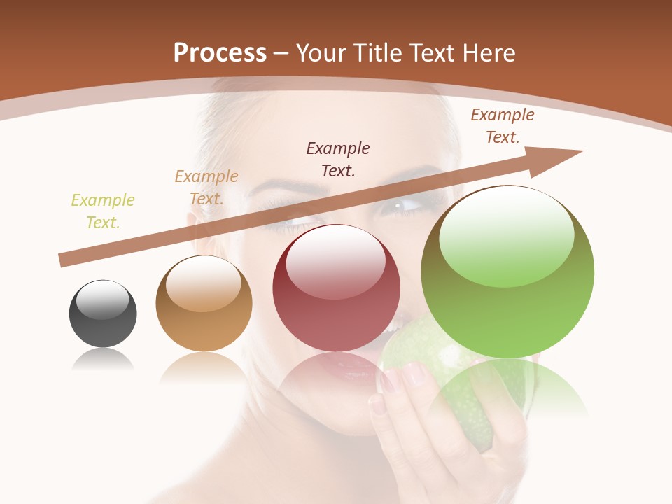 Makeup Pretty Caucasian PowerPoint Template