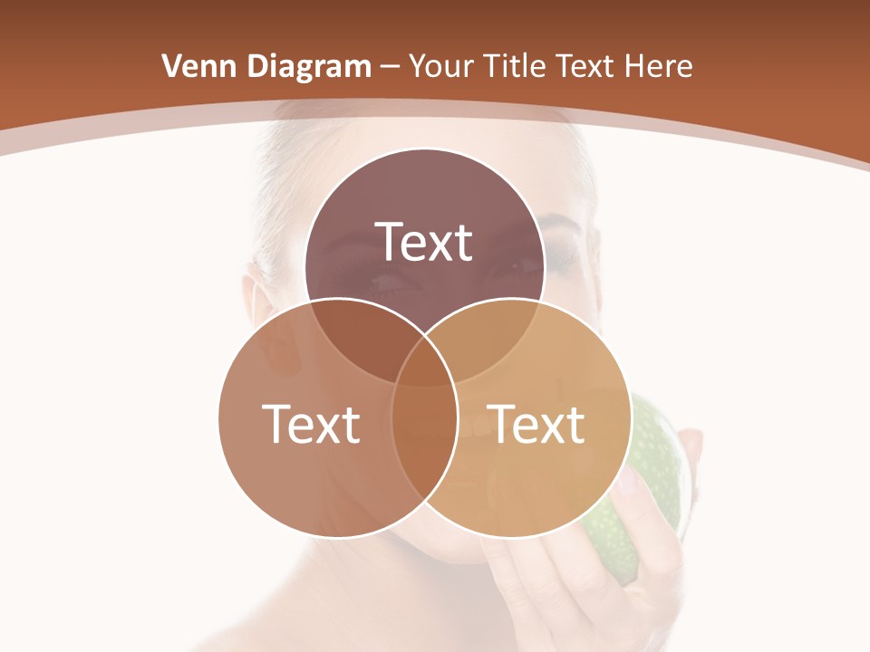 Makeup Pretty Caucasian PowerPoint Template