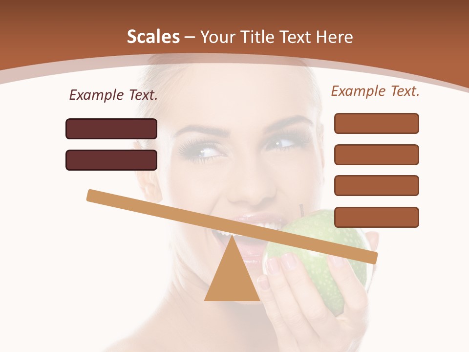 Makeup Pretty Caucasian PowerPoint Template