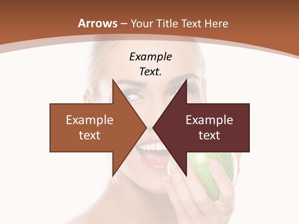 Makeup Pretty Caucasian PowerPoint Template