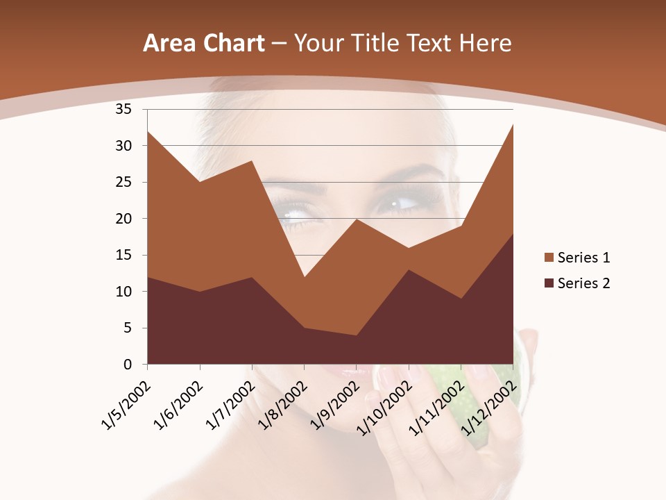 Makeup Pretty Caucasian PowerPoint Template