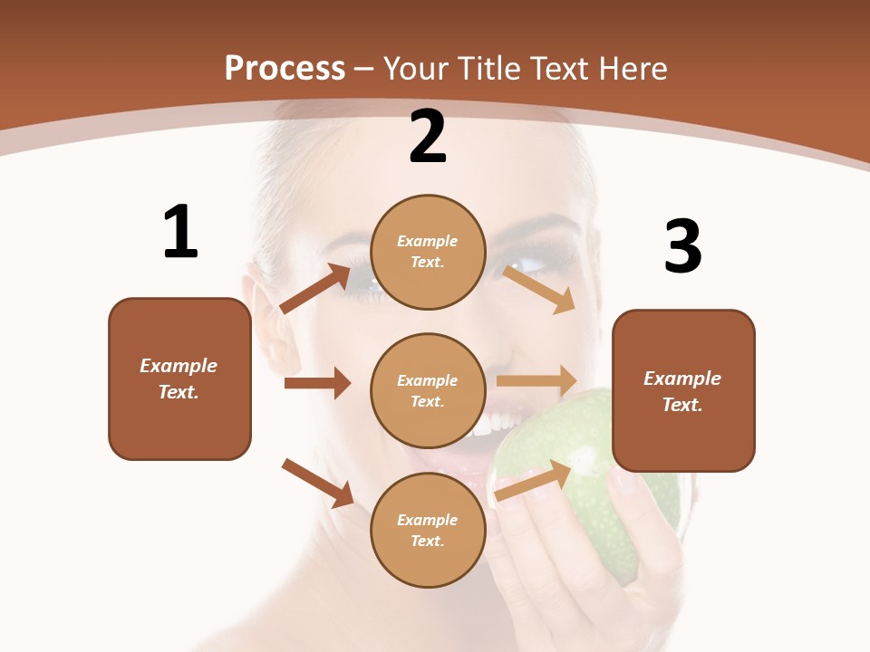 Makeup Pretty Caucasian PowerPoint Template