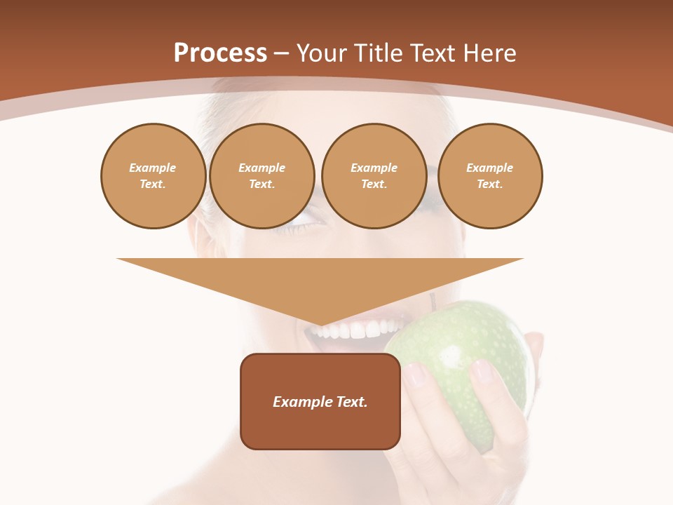 Makeup Pretty Caucasian PowerPoint Template