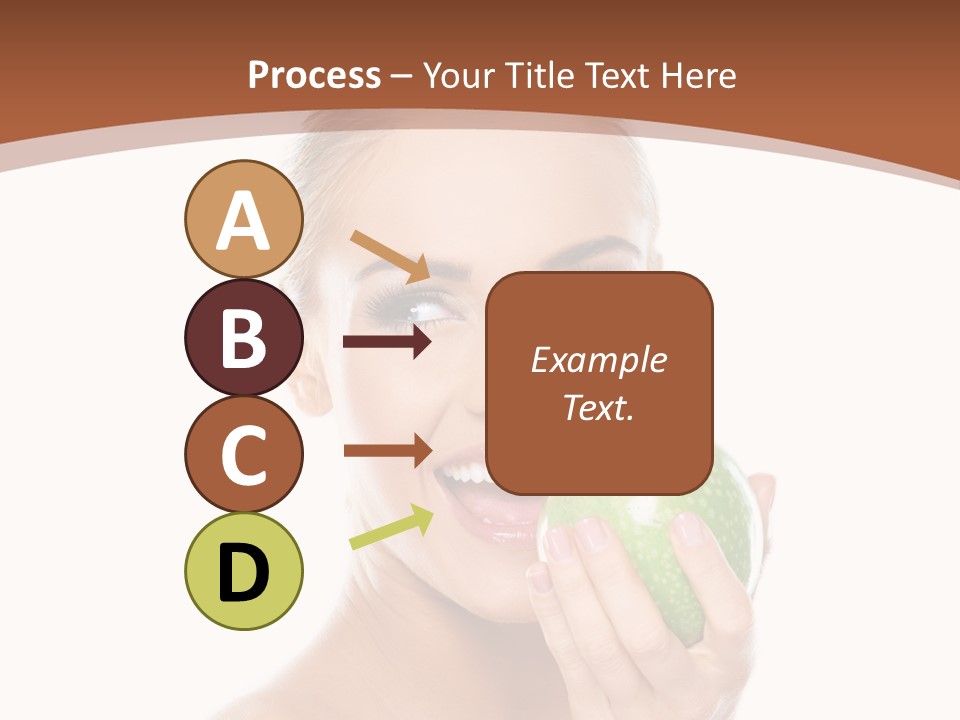 Makeup Pretty Caucasian PowerPoint Template