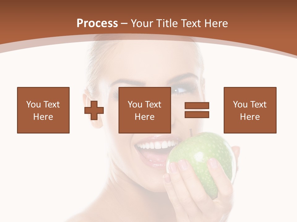 Makeup Pretty Caucasian PowerPoint Template