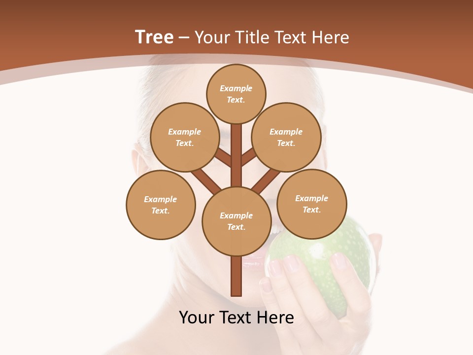 Makeup Pretty Caucasian PowerPoint Template