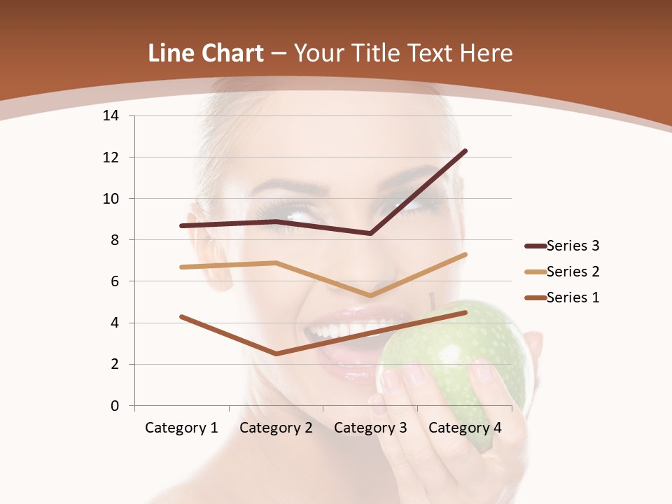 Makeup Pretty Caucasian PowerPoint Template
