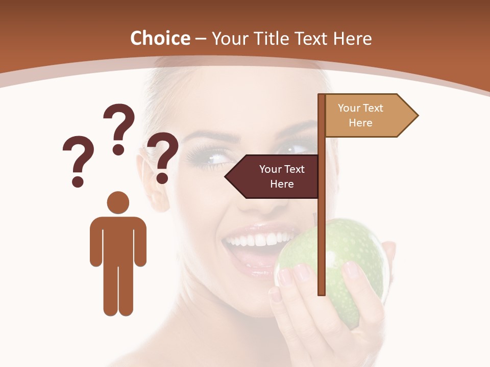 Makeup Pretty Caucasian PowerPoint Template