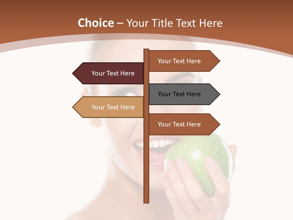 Makeup Pretty Caucasian PowerPoint Template