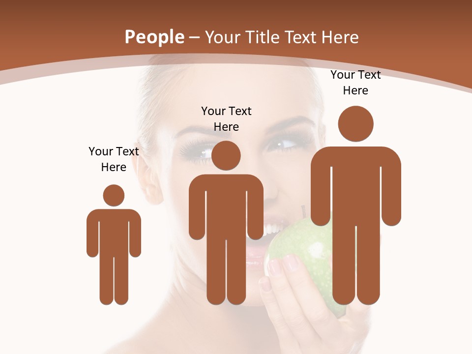 Makeup Pretty Caucasian PowerPoint Template