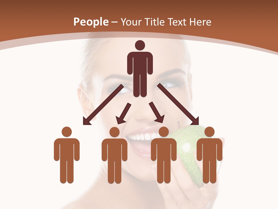 Makeup Pretty Caucasian PowerPoint Template