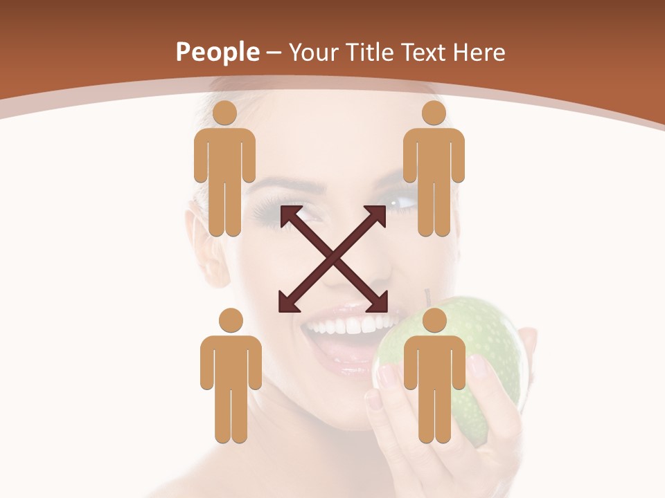 Makeup Pretty Caucasian PowerPoint Template