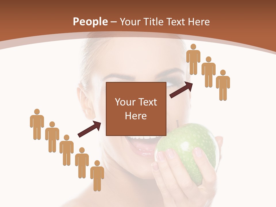 Makeup Pretty Caucasian PowerPoint Template