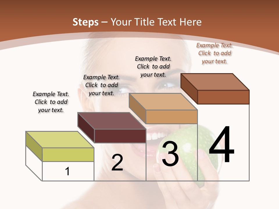 Makeup Pretty Caucasian PowerPoint Template