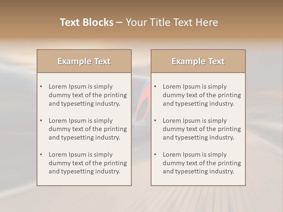 Sky Driver Way PowerPoint Template
