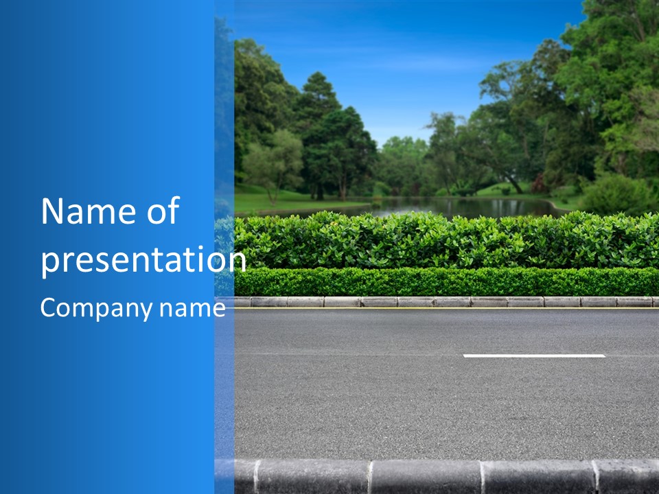 Road Park Travel PowerPoint Template