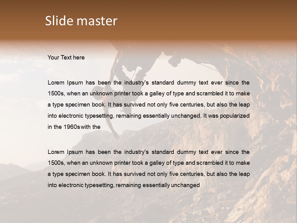 Wall Cliff Beautiful PowerPoint Template