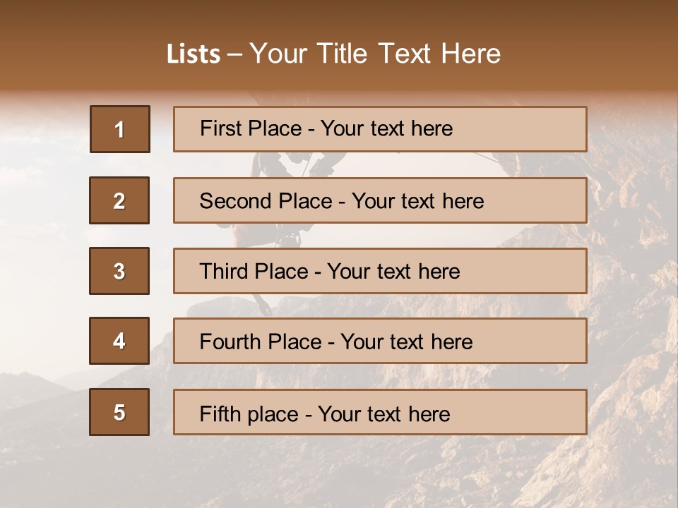 Wall Cliff Beautiful PowerPoint Template