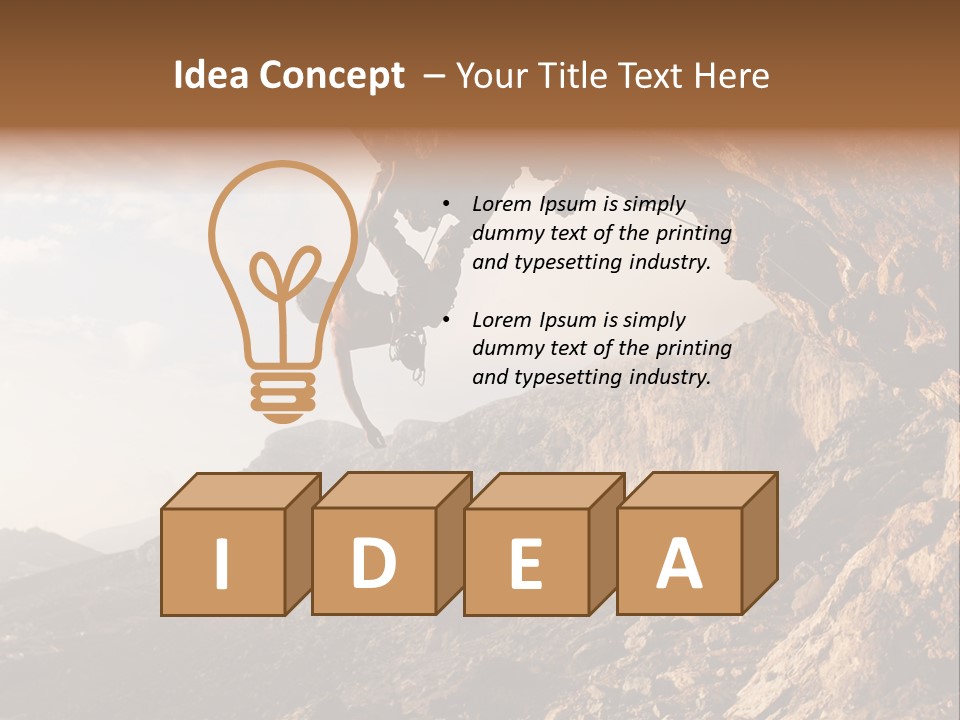 Wall Cliff Beautiful PowerPoint Template