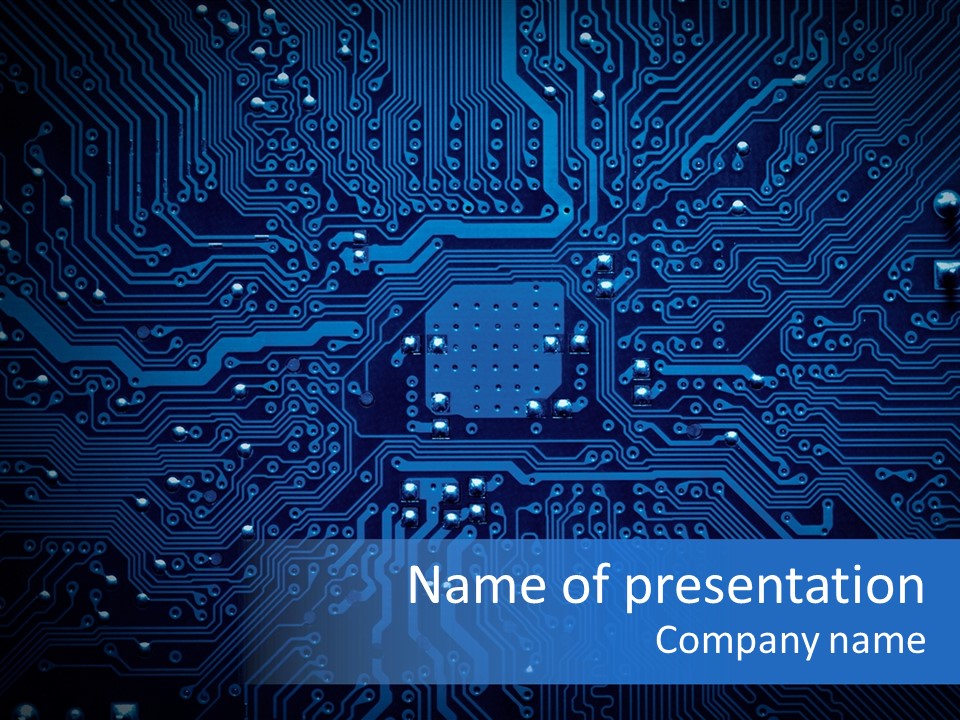 Computer Connect Texture PowerPoint Template