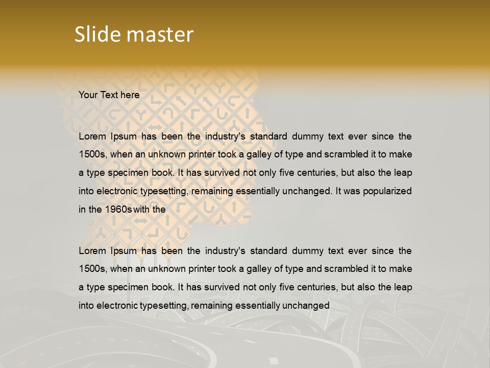 Travel Street Cloudy Sky PowerPoint Template