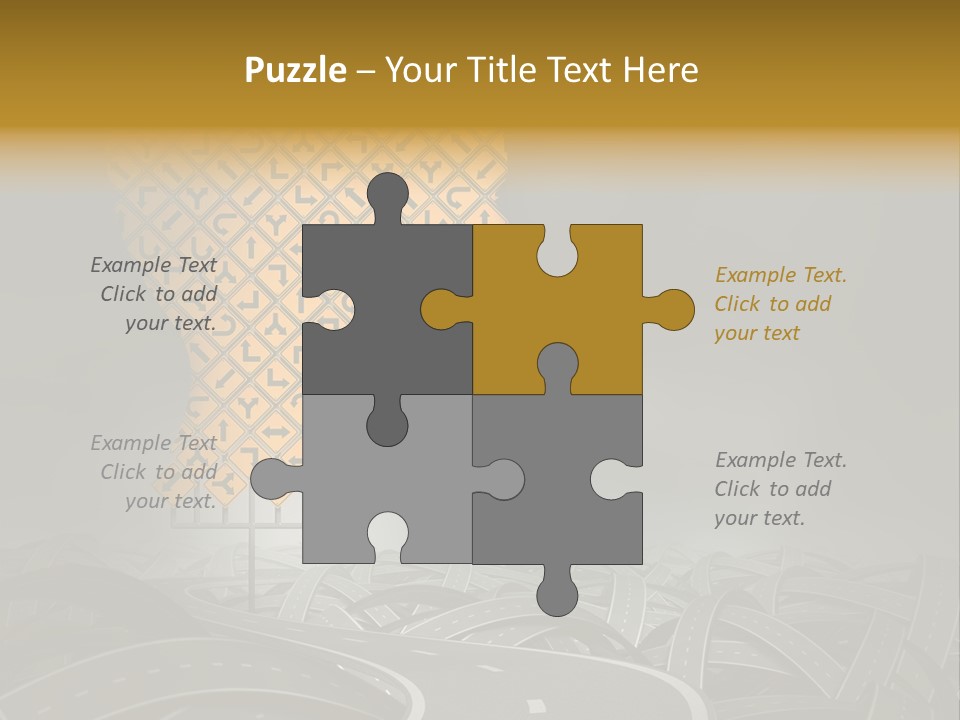 Travel Street Cloudy Sky PowerPoint Template