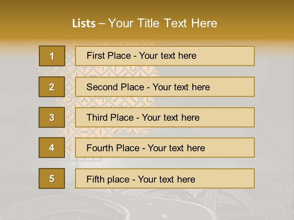 Travel Street Cloudy Sky PowerPoint Template