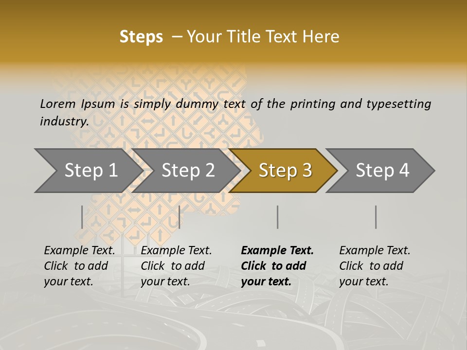 Travel Street Cloudy Sky PowerPoint Template