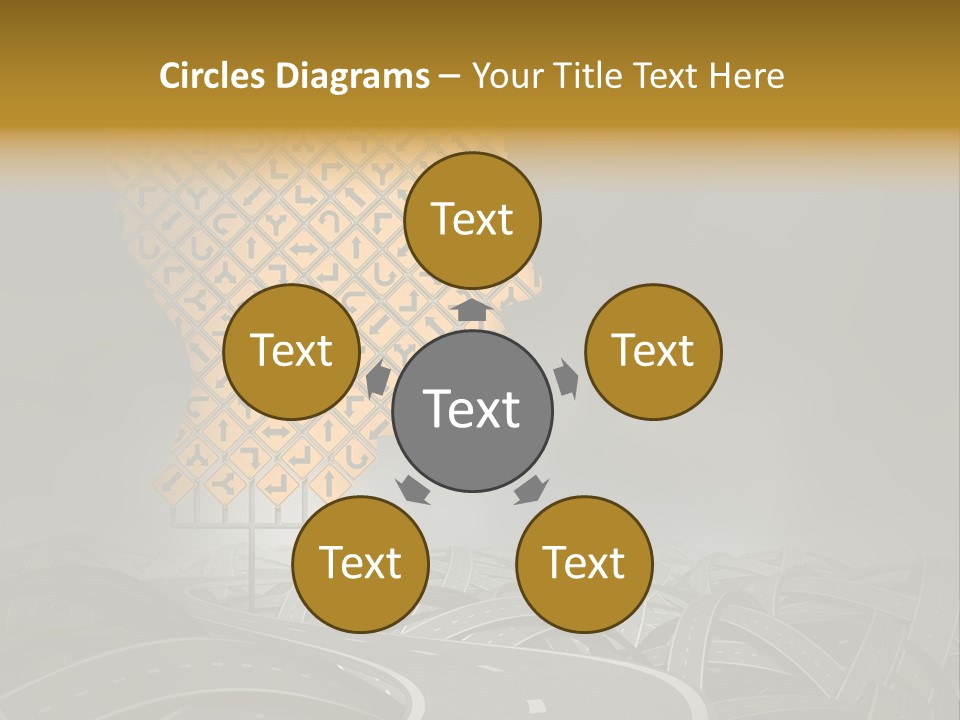 Travel Street Cloudy Sky PowerPoint Template