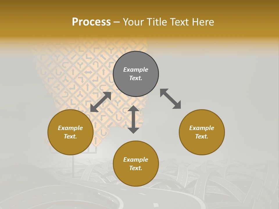 Travel Street Cloudy Sky PowerPoint Template