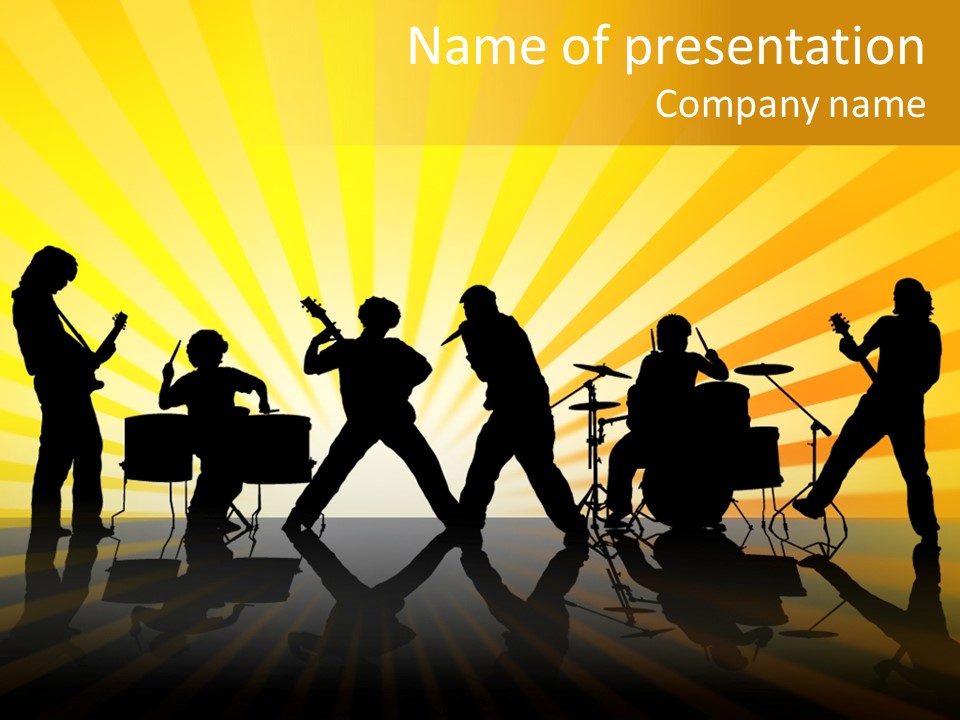 Performance Guitar Guitarist PowerPoint Template