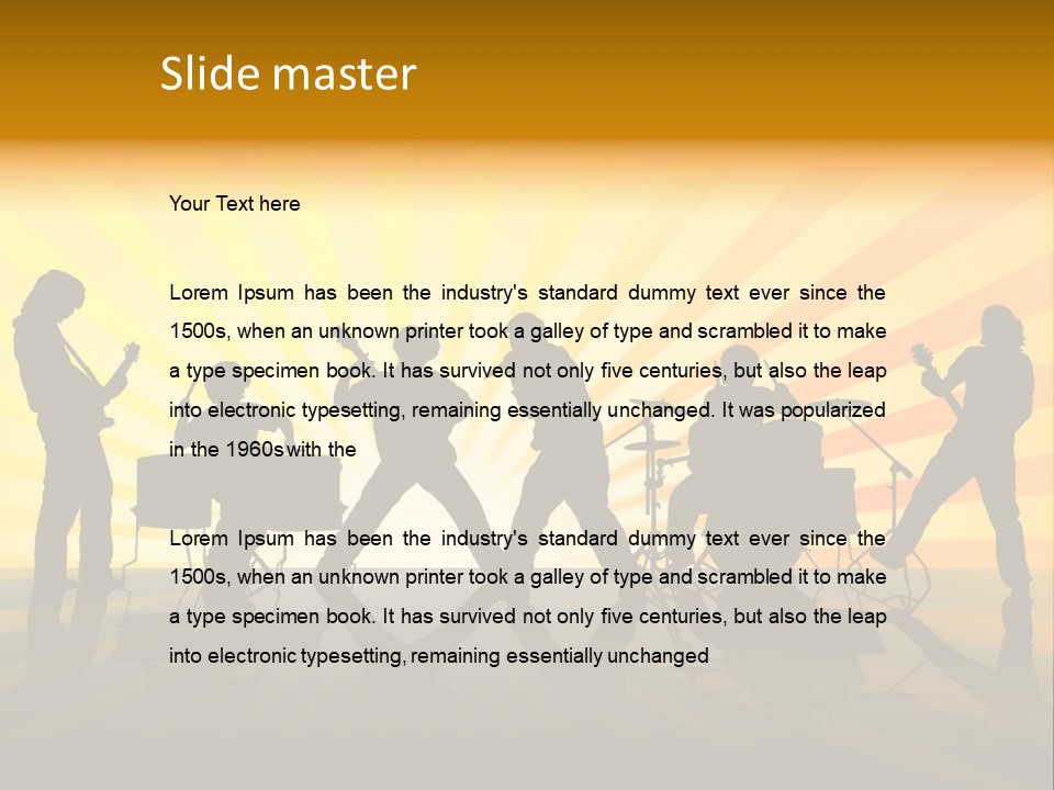 Performance Guitar Guitarist PowerPoint Template