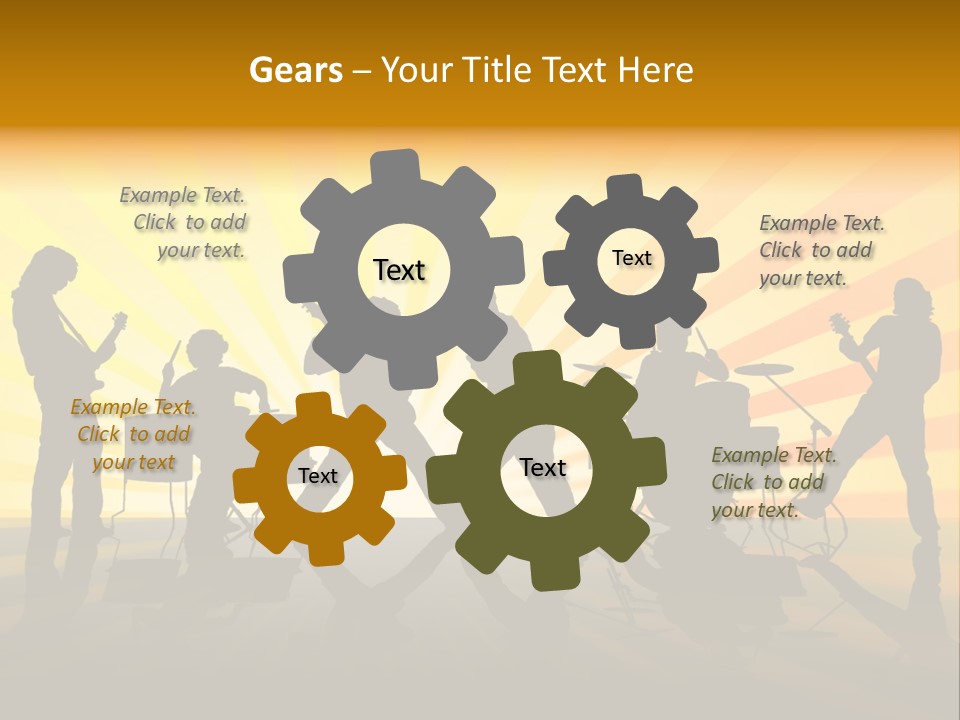 Performance Guitar Guitarist PowerPoint Template